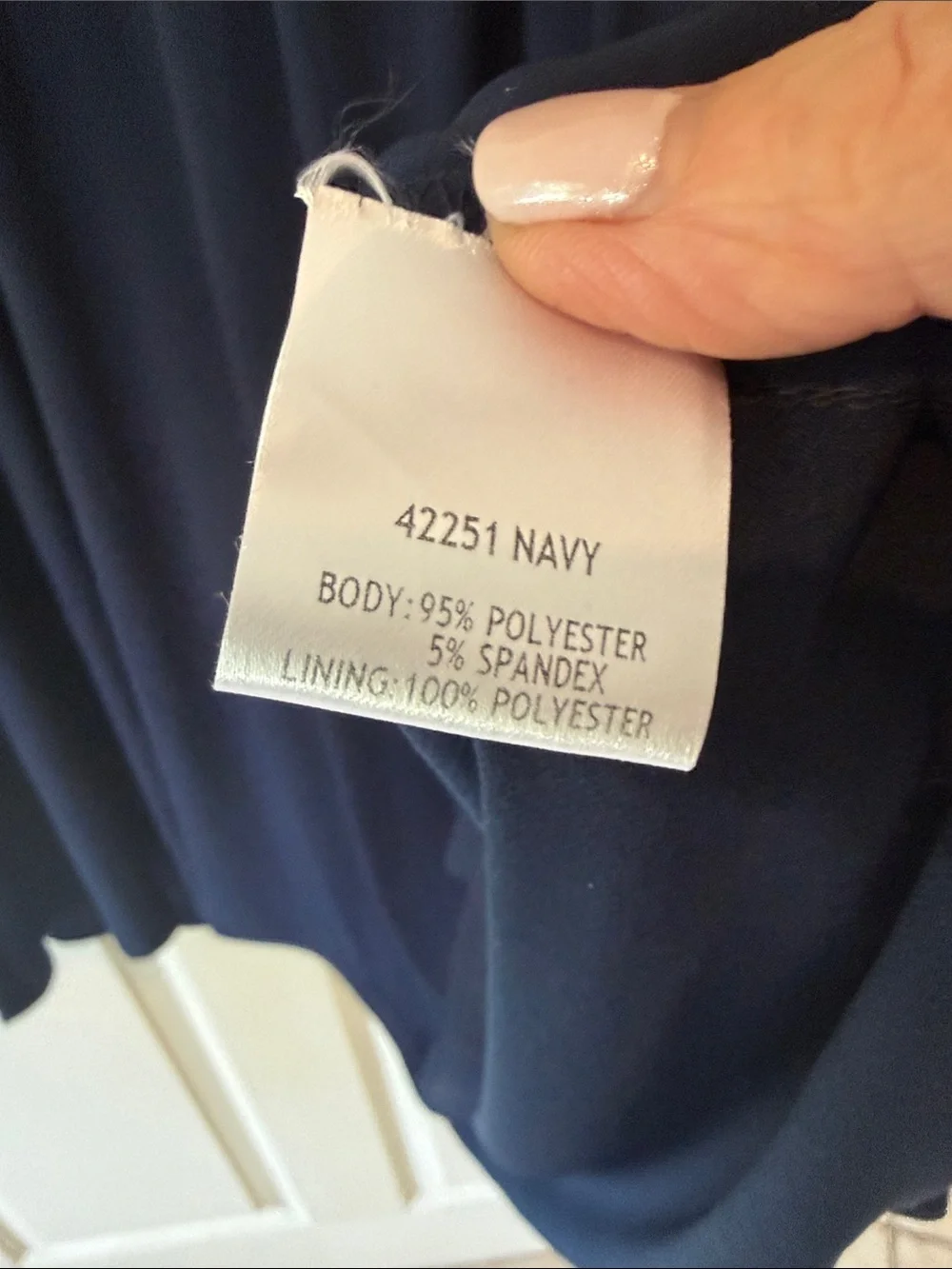 Classic Navy Wrap-Front Midi Dress - Picture 3 of 4